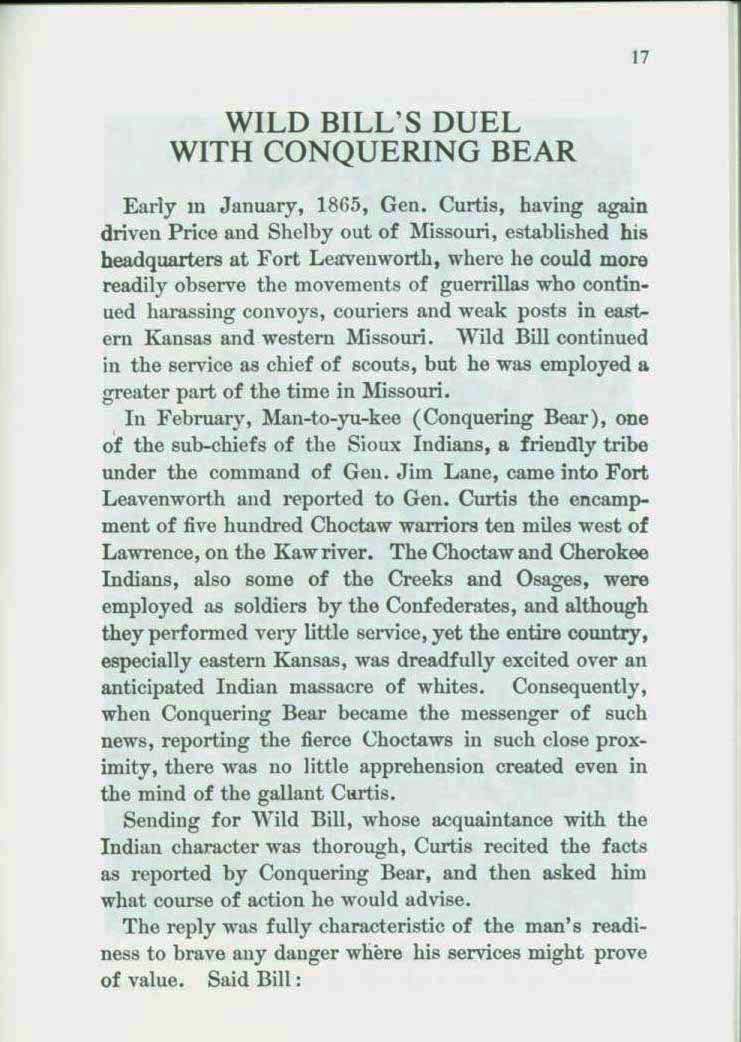 THE LIFE AND WONDERFUL ADVENTURES OF WILD BILL (J. B. Hickok). vist0013b